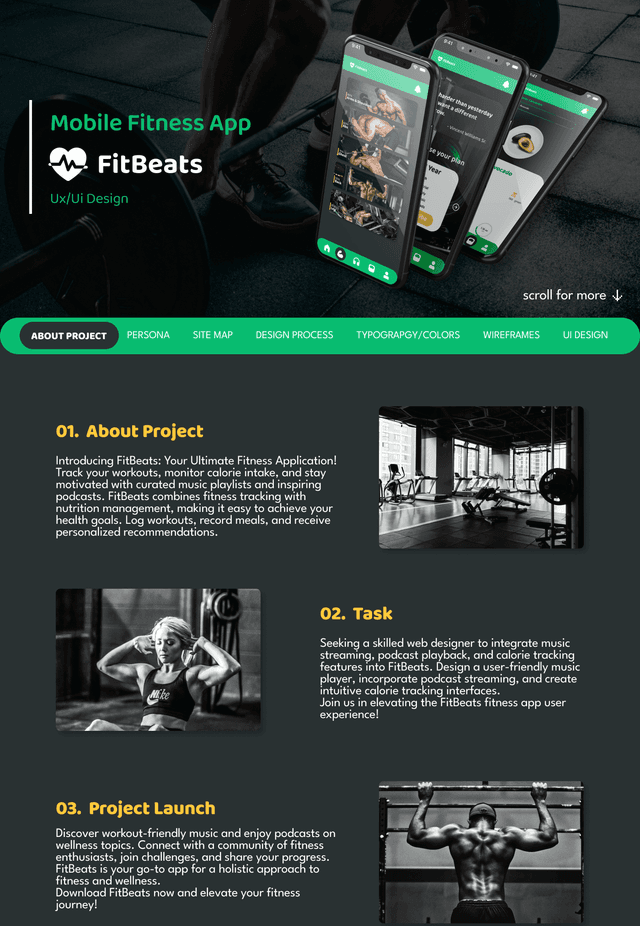 FitBeats 3in1 Fitness App Ux/Ui Design